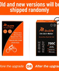 Heavy Duty 700C Bike Inner Tubes 700x35C To 43C With 60mm Presta Valve boxes showing old and new packaging