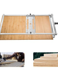 7 Inch Circular Saw Edge Guide With Dual Scale Level For Smooth Woodworking Cuts And Adjustable 0 To 29.5 Inch Cutting Range Precision Rail Tool with stainless steel base.