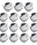 Fifteen Pack One Half Inch NM Clamp Type Cable Connectors For Metallic Conduit Heavy Duty Squeeze Style Fittings In Silver Zinc Finish