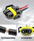 4 Pack H11 H9 H8 880 881 Female Wiring Adapters Harness Sockets for Headlights and Fog Lights, plug-and-play, heavy duty, 12V 24V.