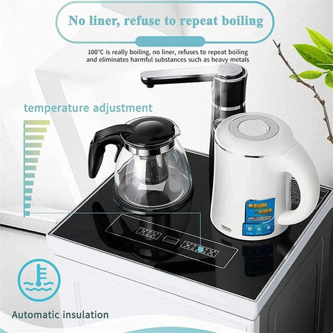 Floor Standing Water Dispenser With Hot And Cold Water, Anti Scald Rotating Faucet, Bottom Load Design, Smart Touch Controls