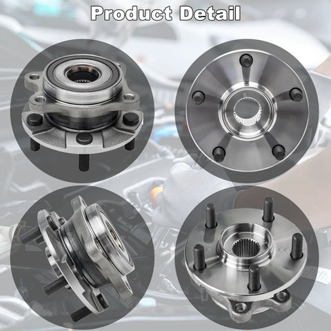 Pair Of Front Wheel Hub And Bearing Assemblies 513258 For Rav4 2006 To 2018 Mirai 2016 To 2020 And Scion tC 2011 To 2016 Drop In Ready Direct Replacement OEM Quality 2 Pack