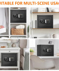 Compact Home Fireproof Safe With Programmable Keypad And Alarm Waterproof Security Box for Documents Money and Medicine