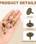 Super Solid Bronze Flat Head Upholstery Thumb Tacks For Walls And Wood Furniture 100 Pack Of Heavy Duty Push Pin Nails at hand