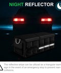 Heavy Duty Trunk Organizer With Waterproof 1680D Oxford Fabric Collapsible Storage System With Foldable Cover Reflective Strip