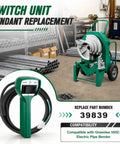 Greenlee 39839 Replacement Pendant Switch For 555C 555CX 853 854 Electric Pipe Bender handheld control unit with cables.