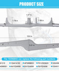 Lower Spray Arm Replacement For Dishwashers Fits 154568002 1545680 5304517203 AP3958746 19-inch gray size diagram