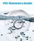 Five Pack Water Leak Alarm Detectors With 120dB Loud Alarm IP66 Waterproof Ultra Sensitive Probes Detect Drips And Mist Four Bottom Sensors And Two Top Probes For Quick Alerts And Realistic Protection IP66 waterproof water leak alarm floating in water