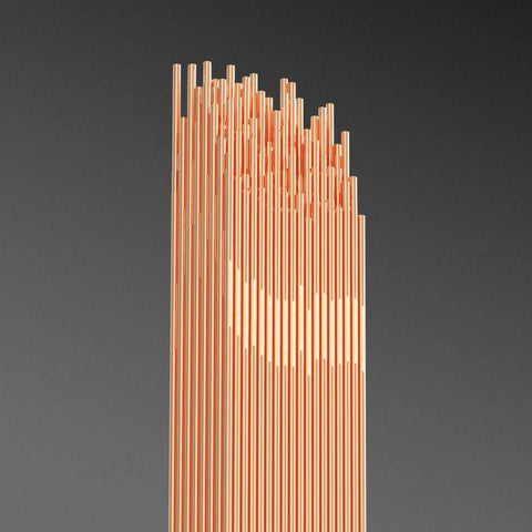 ER70S-6 Mild Steel TIG Filler Rod 1/16 In x 16 In Copper-Coated Welding Wire, 5 Lb Pack, Pro Grade Arc, Low Spatter, Compatible With Argon Or CO2 Shielding Gas