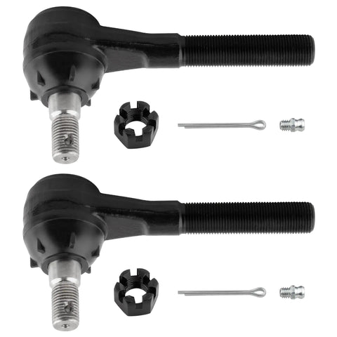 2 Pack Front Outer Tie Rod Ends For Dodge B Series And Ram Vans Heavy Duty Replacement Fit B150 B1500 B200 B250 B300 B350 B3500 D100 D150 D200 D250 D350 D400 Ram 1500 2500 3500 Vans From 1979 To 2003, black metal ends with hardware