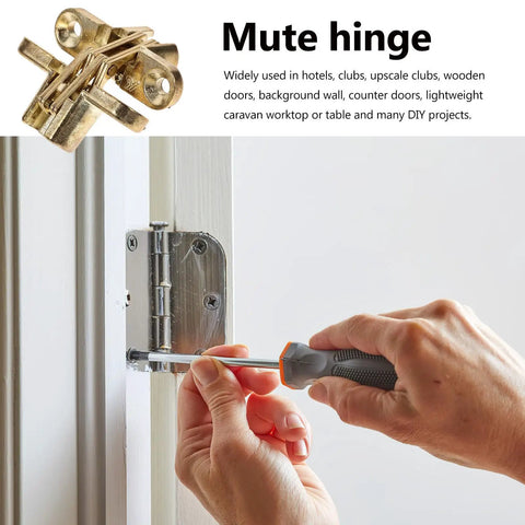 Installing Concealed Cross Door Hinges 2 Pack, Ultra Thin Zinc Alloy, Hidden Silent Operation, Smooth Surface, Anti Rust Hardware