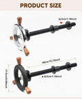 Heavy Duty Badass Bench Screw Vise With Quick Inertia Crank Wheel and Double Brace Brackets for Rough Woodworking Jobs, detailed size view.