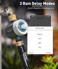 Smart WiFi Water Timer For Garden Hose And Sprinklers With Brass Inlet, Tuya App Control On 2.4Ghz WiFi And Bluetooth