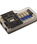 4 Way Mini ANL Fused Car Audio Power Distribution Block With Ground Block Each Block Accepts 0, 2, Or 4 Gauge In And 4 Or 8 Gauge Out with LED display