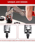 No Fuss Heavy Duty Car Clip Pliers Panel Clip Removal Tool for Auto Fastener and Plastic Rivet Extraction with unique jaw design.