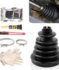 Universal CV Axle Boot Repair Kit For 22mm To 28mm Shafts Silicone Rubber Gaiter Seal with clamps, gloves, and tools