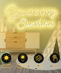 Personalized You Are My Sunshine Neon Sign Large 23 Inches Dimmable LED Neon Light for Bedroom and Wedding Decor on Wall