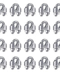 20 Pack M3 Stainless Steel Wire Rope Cable Clip Clamps For One Eighth Inch Cables Rustproof And Waterproof With Grippy Anti Slip Groove