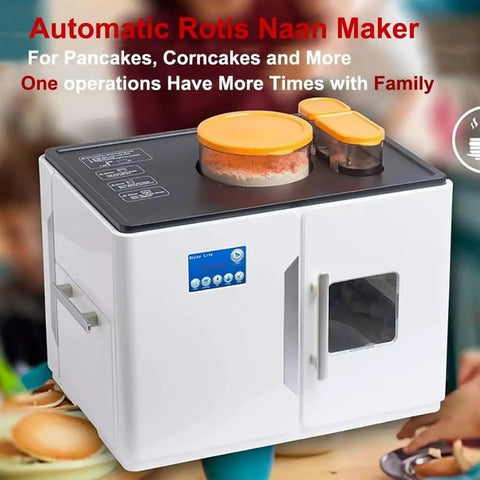 Automatic Roti Maker Electric Tortilla Machine With Touch Screen 1800W One Key Press Cooks Twenty Flatbreads Fast Easy Clean Home Kitchen