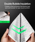 Double Bubble Foil Insulation Roll 6 Inch By 25 Feet Reflective HVAC Duct Wrap Weatherproof Thermal Insulation being cut