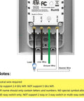 Rear view diagram of Three Gang In Wall Smart Light Switch Kit With 2.4Ghz WiFi, Touch LED Backlit Panel, showing wire connections.