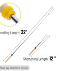 Telescoping Stainless Steel Roasting Sticks 32 Inch 5 Pack Marshmallow Skewers With Wood Handles For S'mores Hot Dogs