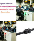 Waterproof 40 Pack Half Inch Cable Glands Pass Through Cord Grip Connector Kit in industrial setting illustration.
