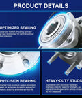Close-up of Front Wheel Bearing And Hub Assembly For 2007 To 2014 Cadillac Escalade ESV EXT 4WD AWD And 2007 To 2013 Avalanche Silverado
