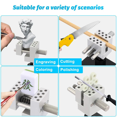 2 In 1 Mini Table Top Vise Clamp For Gundam Model Building And Jewelry Repair Portable 360 Degree Rotatable Vise in action