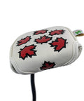 Mallet Putter Headcover For Golf Clubs With Canada Maple Leaf Novelty Design Premium Faux Leather Durable Putter Cover For Most Brands