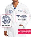 Personalized Embroidered Lab Coat For Men And Women With Your Name Custom Text In Colorful Fonts White Lab Coat Gift For Doctors