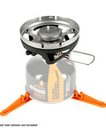 MiniMo Camping And Backpacking Stove Cooking System with FluxRing technology on fuel canister