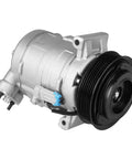 Top Shelf Solid And Fresh AC Air Compressor With Clutch For Chevy Equinox Gmc Terrain 2010 2011 close-up view with aluminum body.