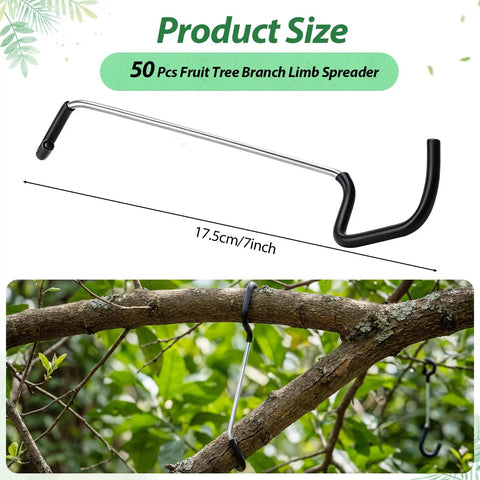 50 Pcs Fruit Tree Limb Spreaders 7 Inch Branch Puller Kit With Hose Protection For Tree Training Shaping Seedlings And Flowers Durable Construction For Easy Setup And Long Lasting Garden Use