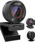 Straight Fire 4K Webcam For PC With Smooth PDAF Autofocus And Built In Mic That Slaps, showcasing sleek design and adjustable clip.