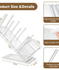 Clear Acrylic Coffee Cup And Lid Holder With Straw Organizer Five Compartment Disposable Cup Dispenser product dimensions and details