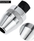 Beefy Damaged Bolt And Stud Extractor Kit With Three Eighths Inch Drive, Heat Treated Alloy Steel, Chrome Finish close-up view.
