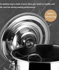 Heavy Duty 304 Stainless Steel Storage Bucket With Secure Airtight Lids For Bulk Rice Grains Coffee Beans Dog Food And Liquids Commercial Grade Kitchen Setup Hella Tough 16.9 Gallon Capacity No Mess, featuring built-in silicone sealing ring.
