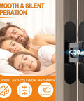 Dead On Hidden Hinge Template With Invisible Door Router Guide For Slick Cabinet Installation Includes Solid Trimming Knife For On The Money Fit No Sweat Alignment Every Single Time with family sleeping peacefully in the background.