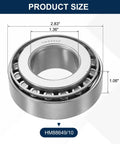 Heavy-Duty Tapered Roller Bearing Cone And Cup Set For High-Load Industrial And Auto Use, 1.36-Inch Bore, 2.83-Inch OD