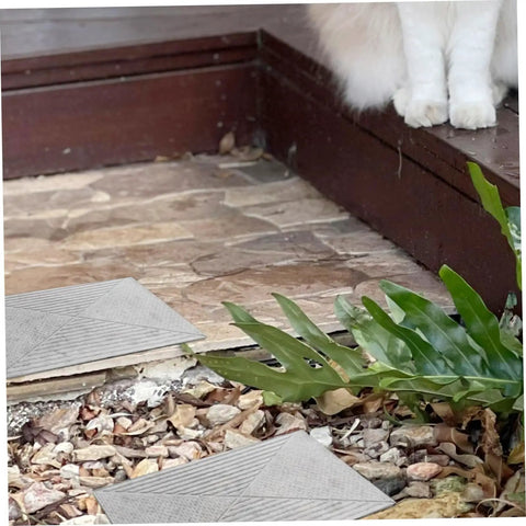 Concrete Paver Molds For Garden Paths And Patios, Reusable Forms With Antique Design For Residential Areas shown in garden