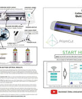 P20 WiFi Vinyl Cutter Plotter For Home Crafting And Small Biz with label details and quick start guide