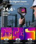 Infrared Thermal Camera With Macro Lens And X3 IR Upscaling, 512 By 384 Resolution, 3.5 Inch Display, Temperature Range Minus Four To One Thousand Twenty Two Fahrenheit, Pro Grade For Pros In Electrical HVAC And Home Inspections held outdoors