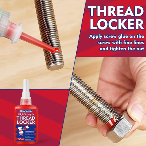 High strength red thread locker for metal fasteners application