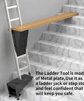 Leveling Tool For Extension Ladders And Ladder Leveler, Durable Stable Platform For All Surfaces, Black Finish on stairs