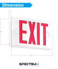 Hardwired Red LED Exit Sign With Battery Backup, Dual Face Emergency Light dimensions, wall mount, 11.61x7.48 inches