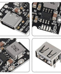 Type C USB Boost Converter Module Pack Six Pieces 5V 2A Output Boost Up Power Must Have Charge Discharge Integrated Board close-up