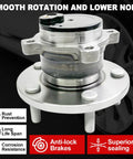 Rear Wheel Bearing Hub Assembly for 2004-2013 Mazda 3 and 2006-2017 Mazda 5 with ABS, 5 studs, 4-bolt flange, corrosion-resistant