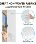 Interior Accordion Folding Cellular Door Panels No Drilling Easy Install Space Saving Light Filtering Sliding Barn Style
