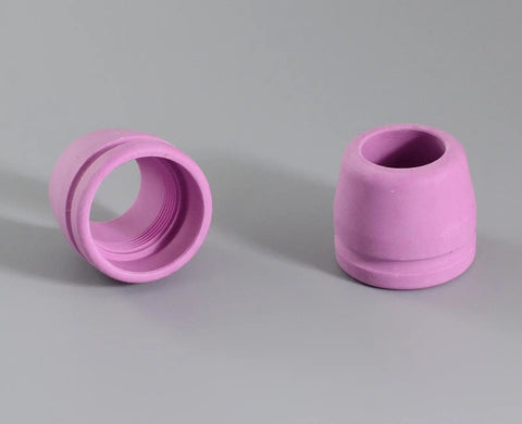 Pack Of 10 P60 Plasma Cutter Shield Cups For WSD60P Torch Arc Start Shield Cups Shrouds With Groove Pink 60A Compatible